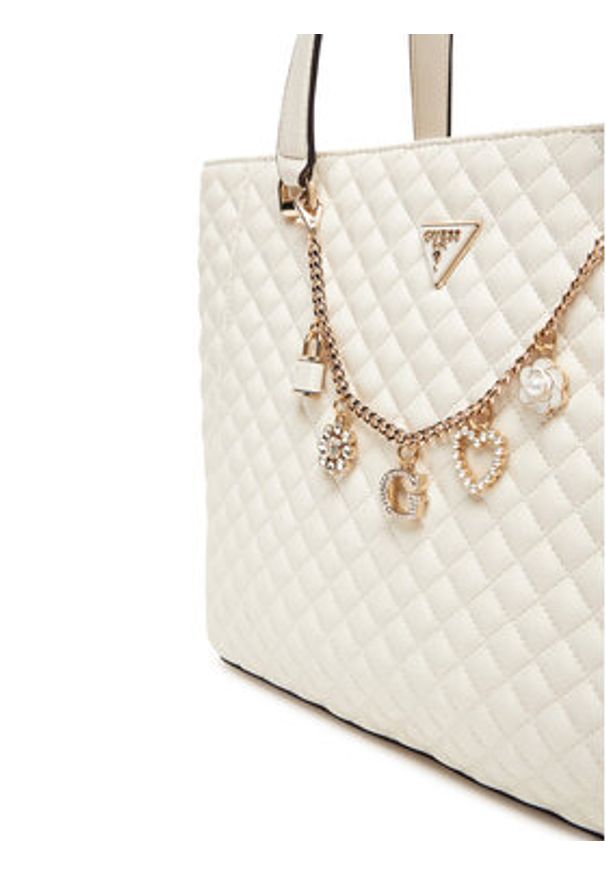 Guess Torebka Everlee HWEG86 79250 Écru. Materiał: skórzane