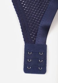 Renee - Granatowy Klasyczny Biustonosz z Regulowanymi Ramiączkami Imoni. Kolor: niebieski. Materiał: materiał. Wzór: gładki #5