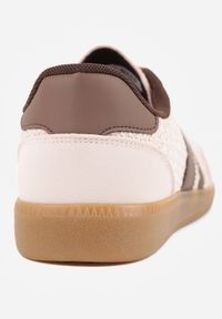 Renee - Różowe Sneakersy w Stylu Klasycznych Tenisówek z Cholewką z Plecionką Doriarissa. Nosek buta: okrągły. Zapięcie: sznurówki. Kolor: różowy. Materiał: skóra, materiał. Szerokość cholewki: normalna. Obcas: na obcasie. Wysokość obcasa: niski #6