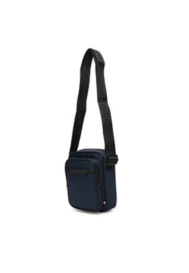 TOMMY HILFIGER - Tommy Hilfiger Saszetka Th Repreve Mini Reporter AM0AM13465 Granatowy. Kolor: niebieski. Materiał: materiał