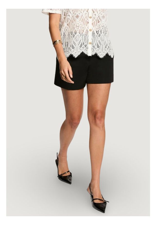 Morgan Szorty materiałowe 261-SHRIS.F Czarny Regular Fit. Kolor: czarny. Materiał: syntetyk