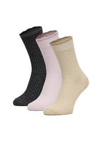 Nine West Skarpety CEO_AS_NW_07_W_AW25 (3 PACK) mix Różowy. Kolor: różowy. Materiał: materiał, bawełna