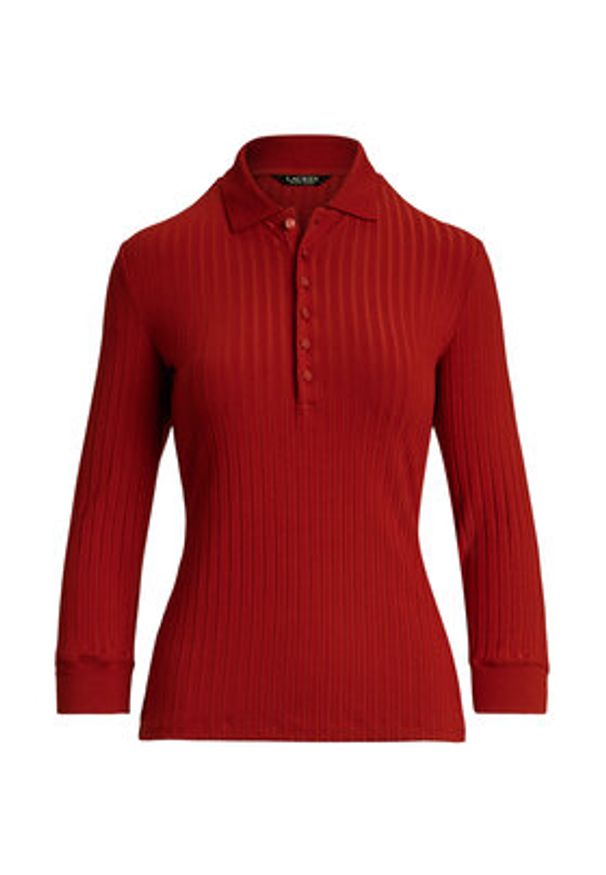 Lauren Ralph Lauren - LAUREN RALPH LAUREN Sweter 200971091003 Czerwony Slim Fit. Kolor: czerwony. Materiał: wiskoza