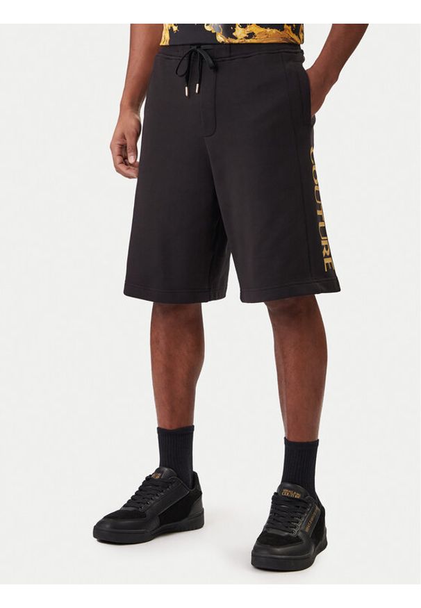 Versace Jeans Couture Szorty sportowe 80GADT00 CF01T Czarny Regular Fit. Kolor: czarny. Materiał: bawełna. Styl: sportowy