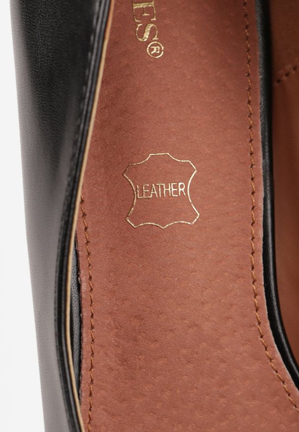 Born2be - Czarne Szpilki Vices na Platformie ze Skórzaną Wkładką Racca. Okazja: na spotkanie biznesowe, na ślub cywilny, do pracy, na wesele, na imprezę. Kolor: czarny. Materiał: skóra. Obcas: na platformie. Styl: biznesowy, wizytowy