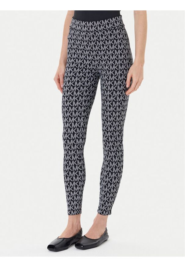 MICHAEL Michael Kors Legginsy MT530WN63M Czarny Slim Fit. Kolor: czarny. Materiał: syntetyk