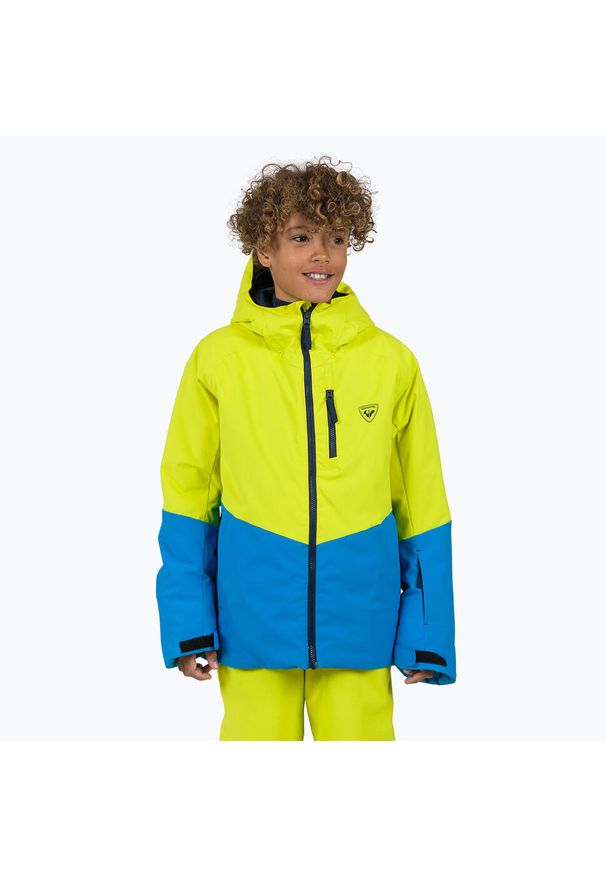 Kurtka narciarska dziecięca Rossignol Wispile. Kolor: zielony. Sezon: zima. Sport: narciarstwo