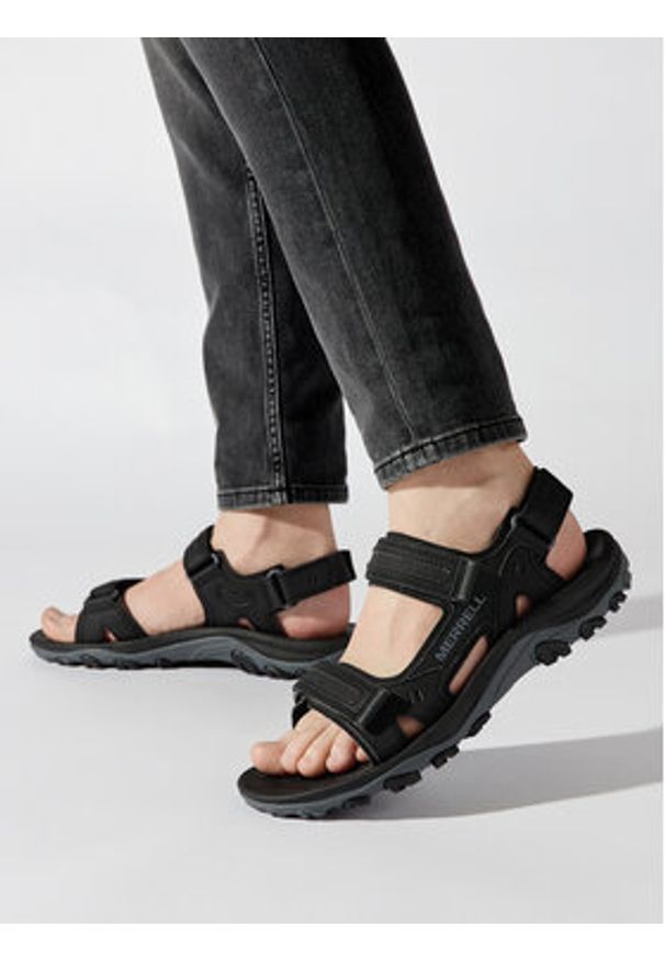 Merrell Sandały Huntington Sport Convert J036871 Czarny. Kolor: czarny. Materiał: skóra. Styl: sportowy