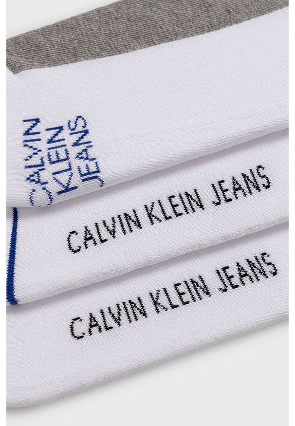Calvin Klein - Skarpetki (3-pack). Kolor: biały