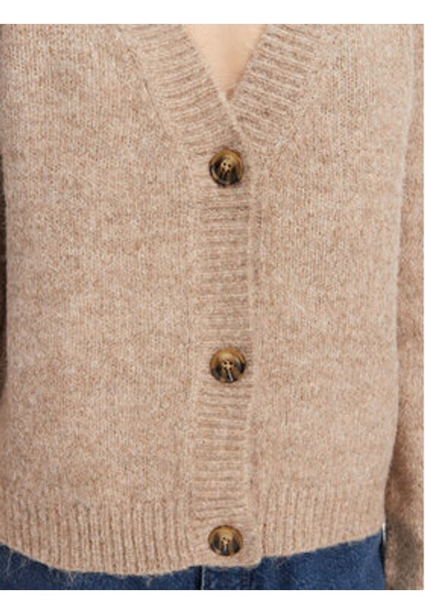 only - ONLY Kardigan Zoey 15332549 Beżowy Regular Fit. Kolor: beżowy. Materiał: syntetyk