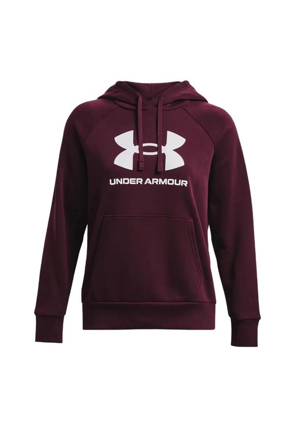 Under Armour - Męska Polarowa Bluza Treningowa Rival Big Logo. Kolor: czerwony, brązowy, wielokolorowy. Materiał: polar