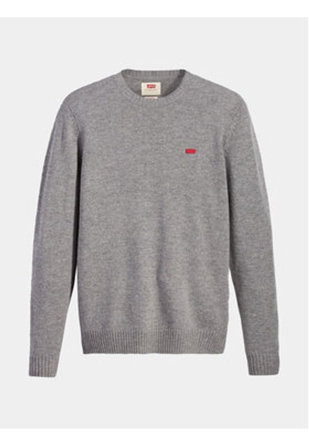 Levi's® Sweter Original Housemark A4320-0000 Szary Standard Fit. Kolor: szary. Materiał: wełna, syntetyk
