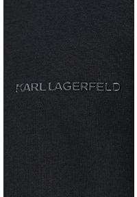 Karl Lagerfeld bluza męska kolor czarny gładka. Okazja: na co dzień. Kolor: czarny. Materiał: materiał. Wzór: gładki. Styl: casual #3