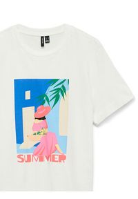 Vero Moda T-Shirt Salli Mette 10344804 Biały Regular Fit. Kolor: biały. Materiał: bawełna #3