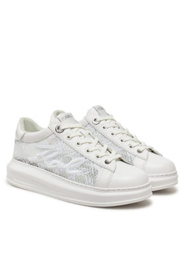 Karl Lagerfeld - KARL LAGERFELD Sneakersy Kapri KL62511F Biały. Kolor: biały. Materiał: skóra