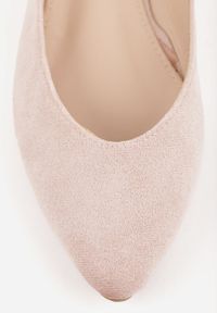 Born2be - Różowe Pudrowe Sandały Slingback z Noskiem w Szpic Arrilla. Okazja: na co dzień, do pracy. Kolor: różowy. Styl: elegancki, casual, klasyczny #3