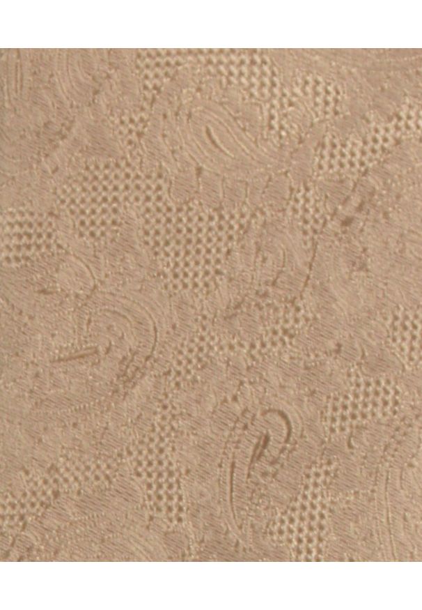 Męski Krawat - Złoto-beżowy z Fakturą Materiału - Alties. Kolor: beżowy, wielokolorowy, brązowy. Materiał: materiał. Styl: elegancki, wizytowy