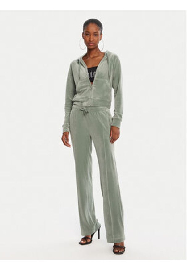 Juicy Couture Spodnie dresowe Tina JCAPW045 Zielony Regular Fit. Kolor: zielony. Materiał: syntetyk