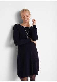 bonprix - Sukienka ciążowa z miękkiej dzianiny. Kolekcja: moda ciążowa. Kolor: czarny. Materiał: dzianina. Styl: elegancki #1