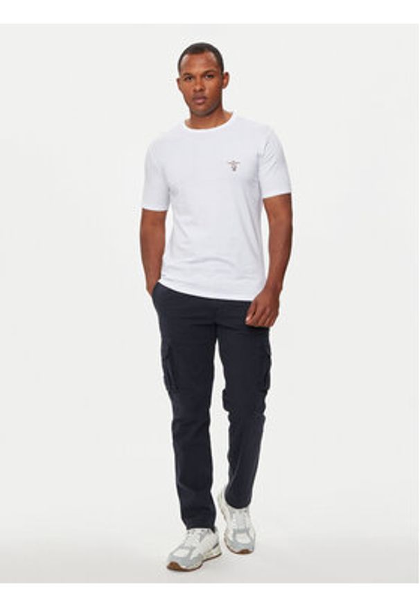 Aeronautica Militare T-Shirt AM1UTI001 Biały Regular Fit. Kolor: biały. Materiał: bawełna