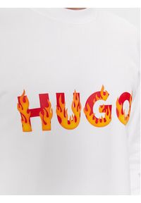 Hugo Bluza Ditmo 50504813 Biały Regular Fit. Kolor: biały. Materiał: bawełna