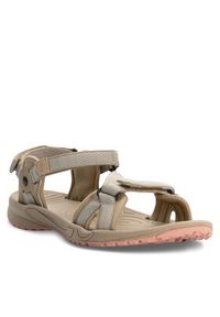 Jack Wolfskin Sandały Lakewood Ride Sandal W 4019041 Brązowy. Kolor: brązowy. Materiał: materiał #2