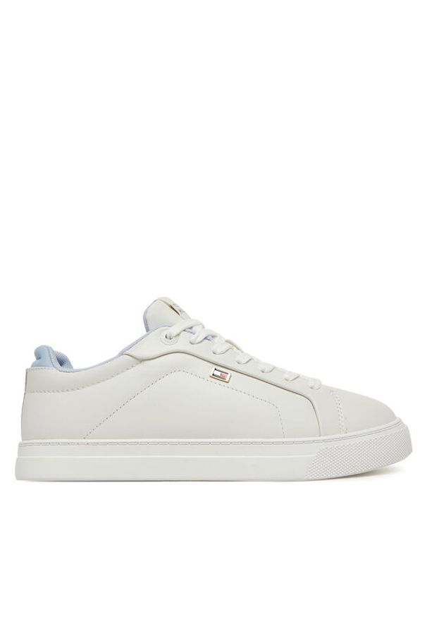 TOMMY HILFIGER - Tommy Hilfiger Sneakersy Sporty Sneaker FW0FW08899 Biały. Kolor: biały. Materiał: skóra
