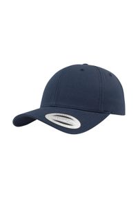 FLEXFIT - Klasyczna Czapka Snapback Z Zakrzywionym Daszkiem. Kolor: niebieski. Styl: klasyczny