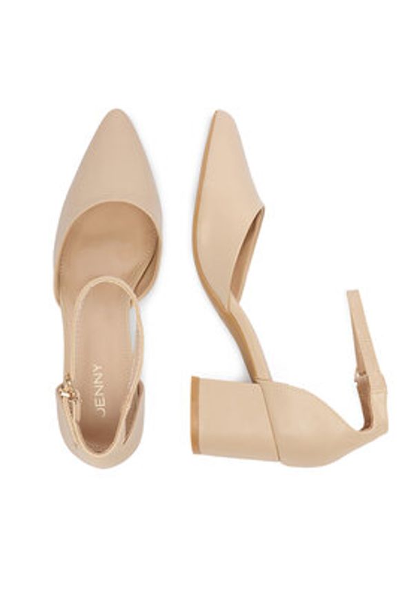 Jenny - JENNY Czółenka CEO-ANGEL WS210702-10 Beżowy. Kolor: beżowy. Materiał: materiał