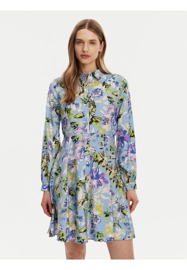 YAS Sukienka koszulowa Kaya 26037079 Kolorowy Regular Fit. Materiał: wiskoza. Wzór: kolorowy. Typ sukienki: koszulowe