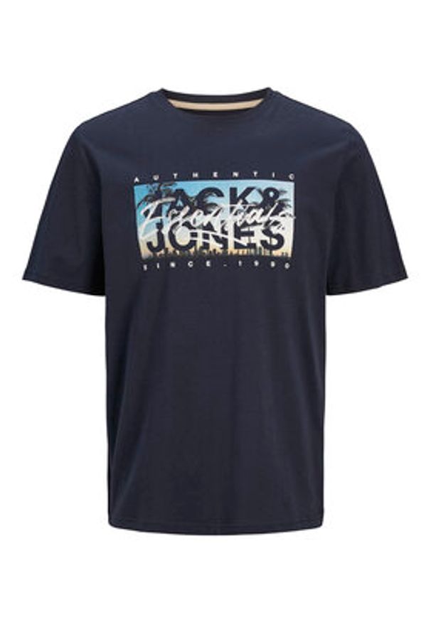 Jack & Jones - Jack&Jones T-Shirt Colton 12268438 Granatowy Standard Fit. Kolor: niebieski. Materiał: bawełna