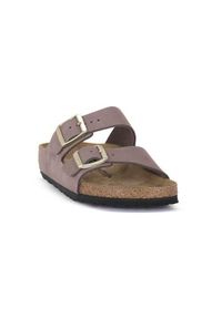 Klapki damskie Birkenstock Arizona. Kolor: beżowy. Materiał: skóra
