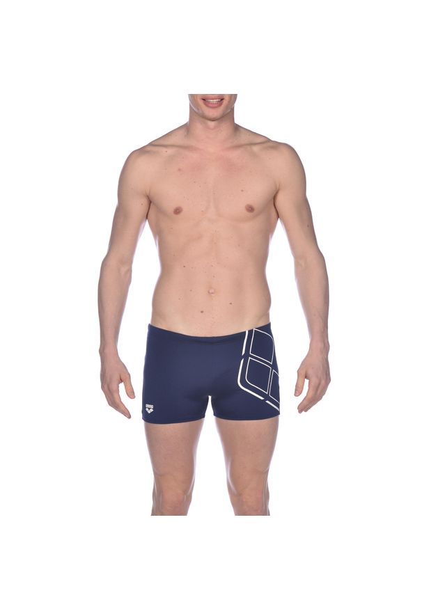 Kąpielówki bokserki męskie na basen Arena Essentials Short. Kolor: niebieski, wielokolorowy, biały