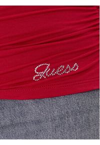Guess Top W5YP28 KACM2 Czerwony Regular Fit. Kolor: czerwony