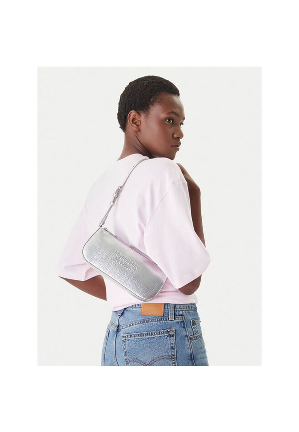 Torebka Tommy Jeans. Kolor: srebrny