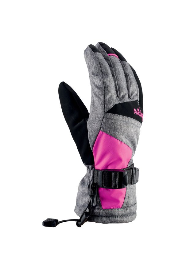 Rękawice narciarskie damskie Viking Ronda. Kolor: szary, różowy. Sezon: zima. Sport: narciarstwo