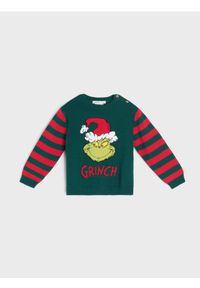 Sinsay - Świąteczny sweter Grinch - zielony. Kolor: zielony. Styl: wizytowy