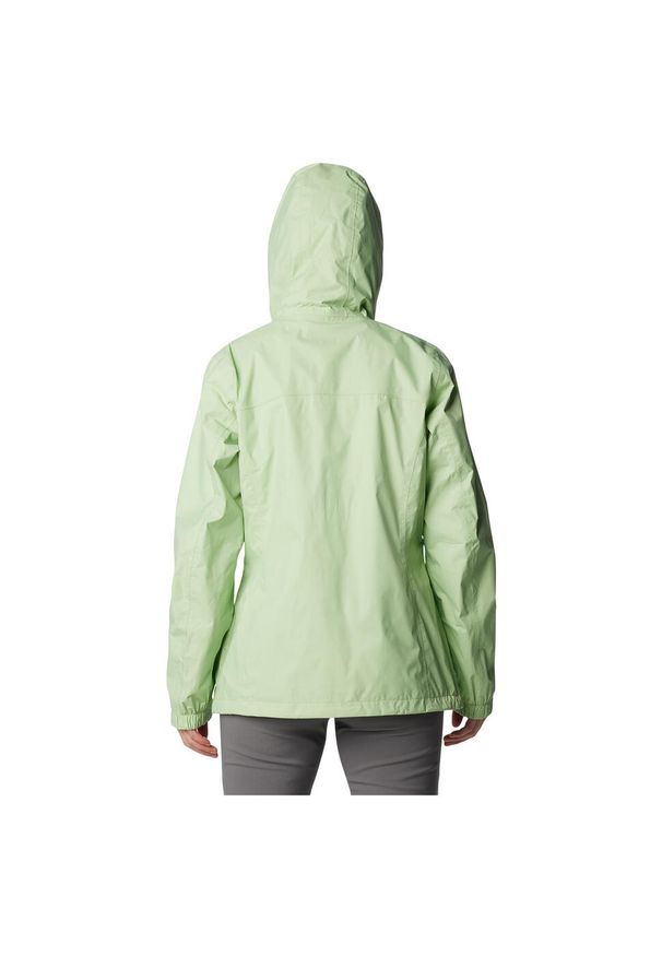 columbia - Kurtka przeciwdeszczowa damska Columbia Pouring Adventure II Jacket z kapturem. Typ kołnierza: kaptur. Kolor: zielony. Sport: turystyka piesza