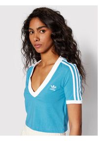 Adidas - adidas T-Shirt adicolor Classics HC2035 Niebieski Slim Fit. Kolor: niebieski. Materiał: bawełna #2