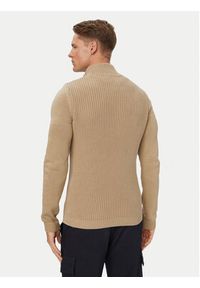 Aeronautica Militare Sweter 262MA1572UL00409 Beżowy Regular Fit. Kolor: beżowy. Materiał: bawełna #4