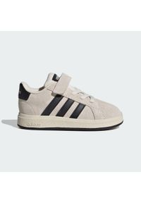 Adidas - Buty Grand Court 2.0 Kids. Kolor: czarny, biały, wielokolorowy. Sport: turystyka piesza