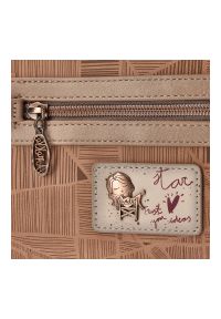 Beżowa Wygodna Damska Torebka Na Ramię Anekke. Kolor: beżowy. Styl: casual. Rodzaj torebki: na ramię #5