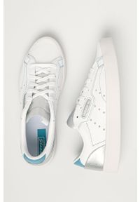 adidas Originals - Buty skórzane Sleek FY5055. Nosek buta: okrągły. Zapięcie: sznurówki. Kolor: biały. Materiał: skóra #3