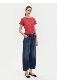 Pinko - PINKO T-Shirt 100355 A2HN Czerwony Regular Fit. Kolor: czerwony. Materiał: bawełna #4