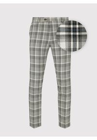 Pako Lorente - PAKO LORENTE – Spodnie garniturowe w kolorze beżowym w kratę. Kolor: beżowy. Styl: elegancki #1