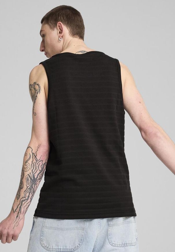 Puma - Męska koszulka na ramiączkach Essentials Elevated Structured PUMA Black. Kolor: czarny. Materiał: materiał. Długość rękawa: na ramiączkach. Wzór: haft