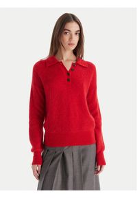 Marella Sweter Danger 2523366374 Czerwony Regular Fit. Kolor: czerwony. Materiał: syntetyk