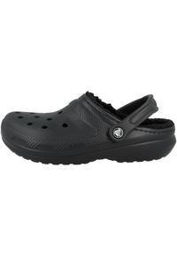 Crocs - Chodaki Classic Lined Clog. Kolor: czarny. Materiał: syntetyk, tkanina, materiał. Styl: sportowy