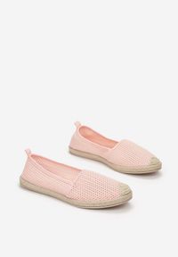 Born2be - Różowe Tenisówki Raithilei. Nosek buta: okrągły. Zapięcie: bez zapięcia. Kolor: różowy. Materiał: materiał, bawełna, len. Wzór: aplikacja. Obcas: na płaskiej podeszwie #2