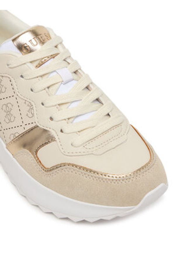 Guess Sneakersy FLPVN5 FAL12 Beżowy. Kolor: beżowy. Materiał: skóra